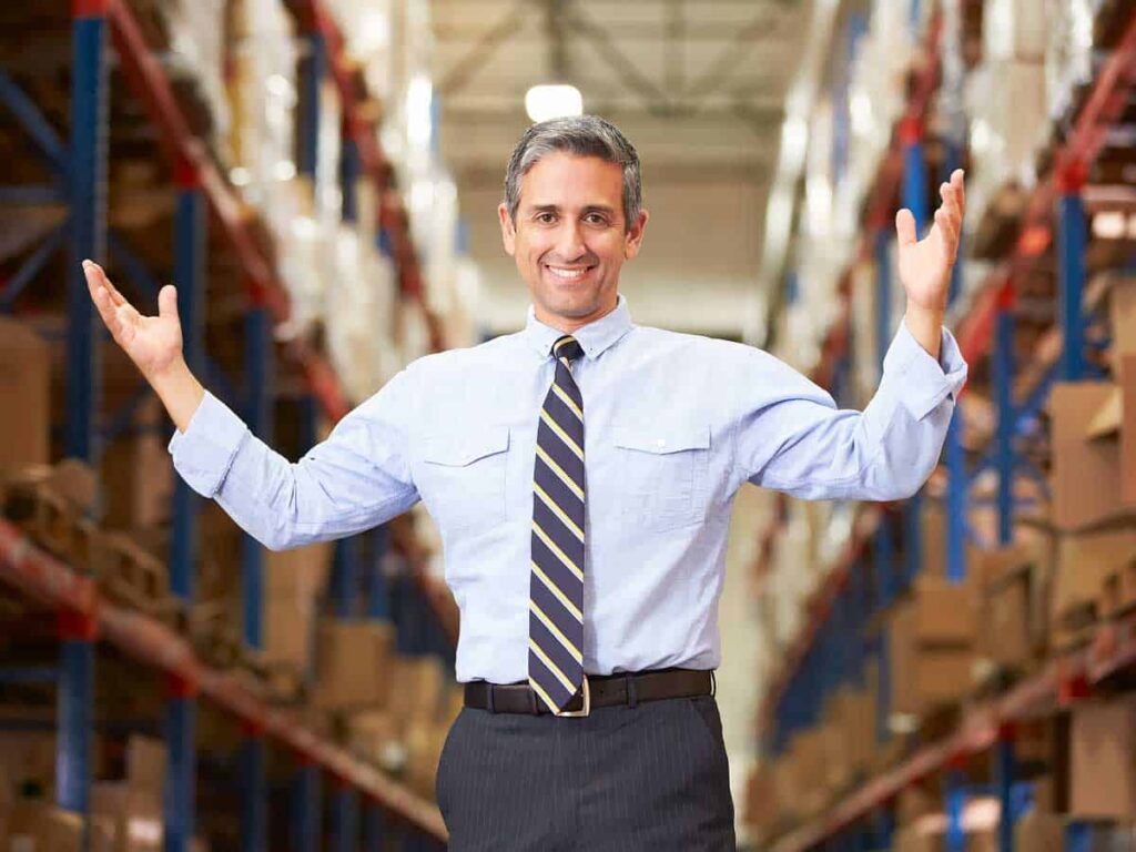 Middle aged business owner.